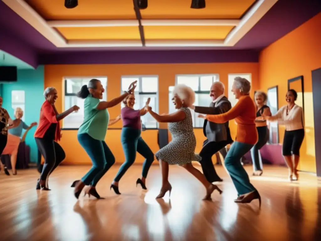 Taller salsa viajeros senior, estudio moderno