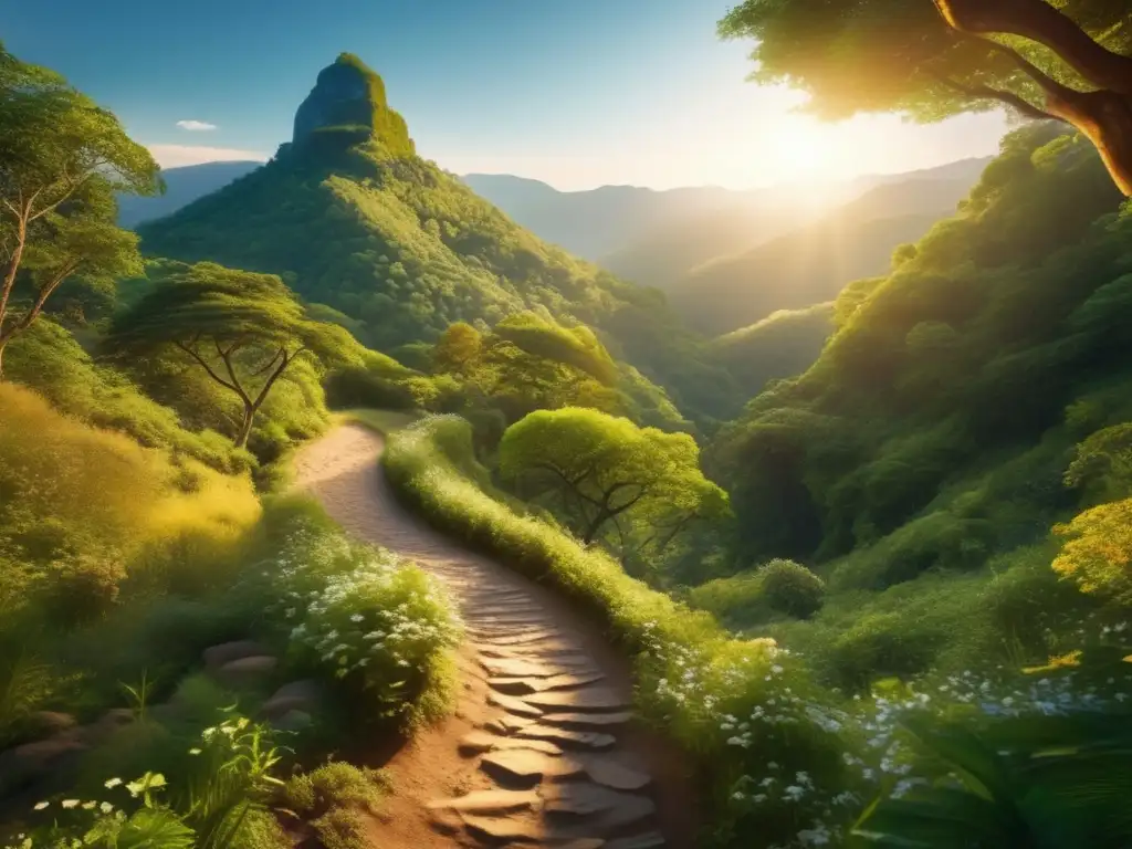 Sendero montaña mágica y sagrada Ruta sagrada: senderismo místico para viajeros maduros
