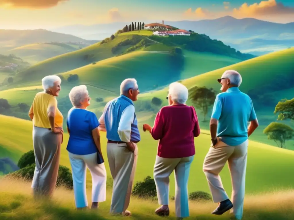 Viajes en grupo para seniors disfrutando de paisaje escénico