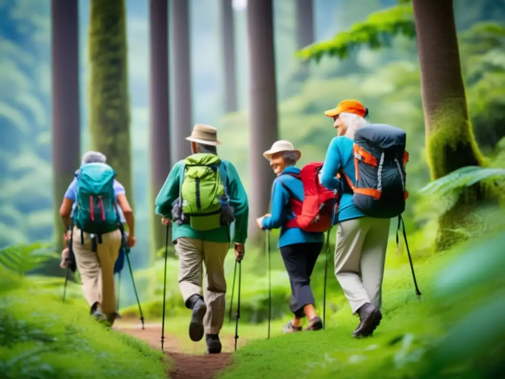Excursión de ecoturismo para adultos mayores Grupo de seniors en ecoturismo: Preparación física para el ecoturismo senior