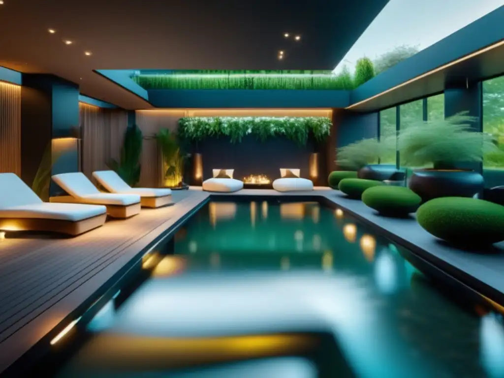 Spa de lujo en Amsterdam Atractivos turísticos en Ámsterdam para mayores: Spa lujoso rodeado de naturaleza, con piscina serena y tratamientos relajantes