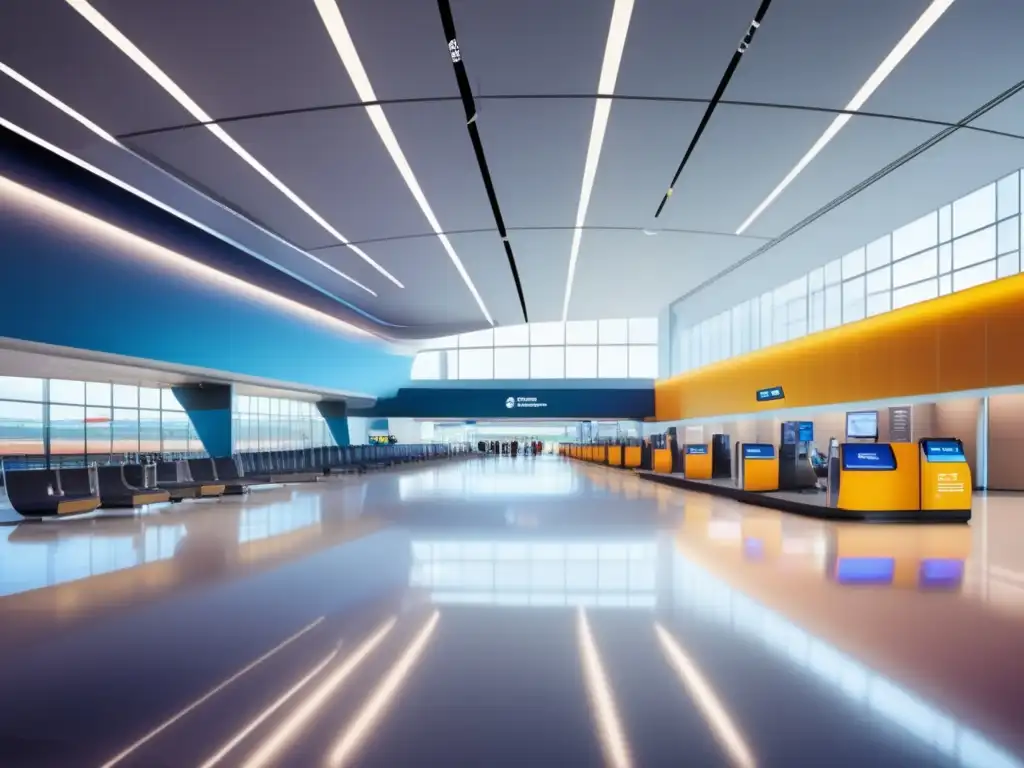 Terminal aeropuerto accesible Aeropuerto moderno con accesibilidad para viajeros de movilidad reducida