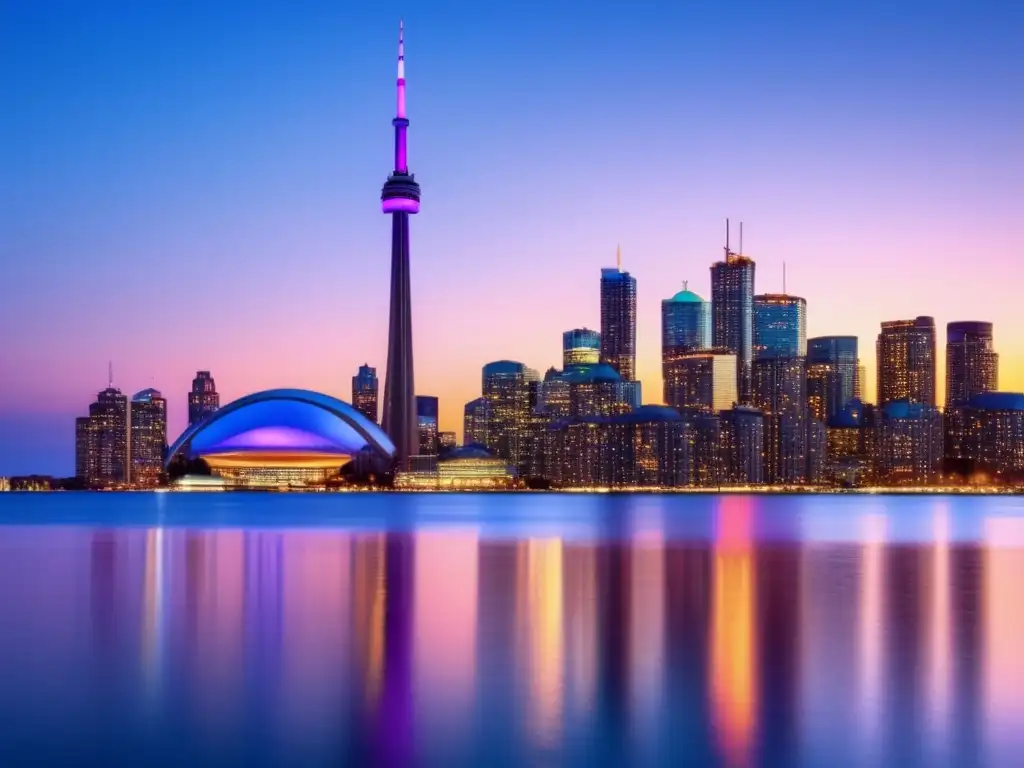 Espléndida vista de Toronto al atardecer Mejores destinos turísticos para adultos mayores en Toronto