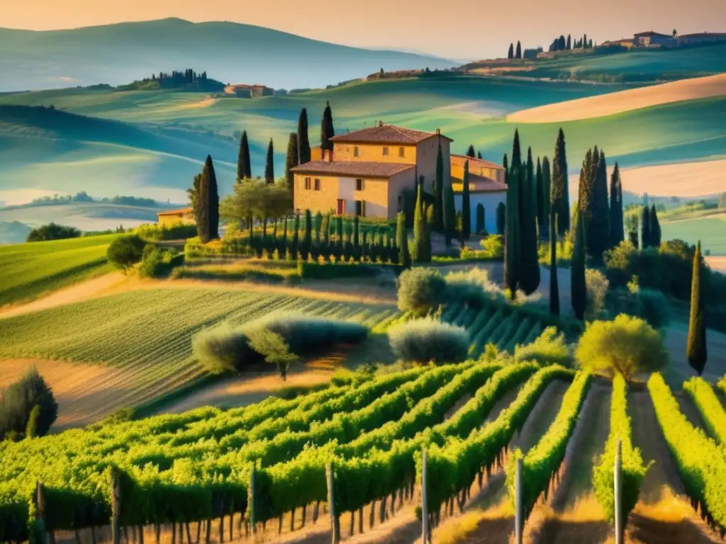 Paisaje campestre encantador en Toscana, Italia Paisaje rural en Toscana, Italia