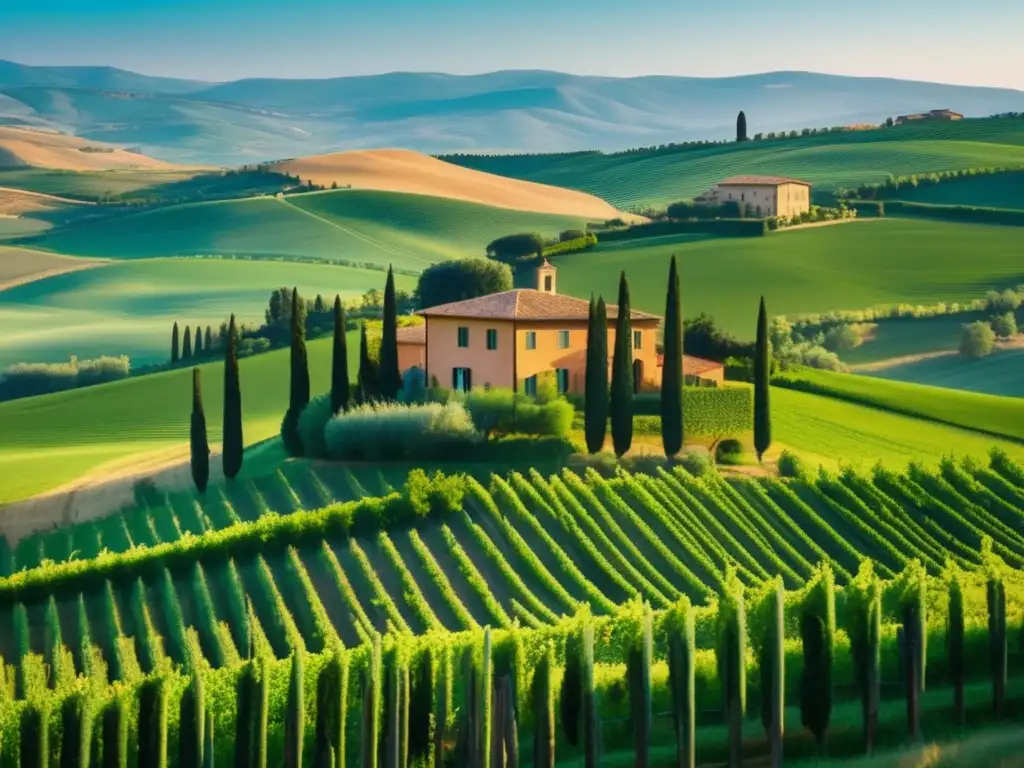 Escena encantadora en Toscana, Italia Paisaje sereno en Toscana, Italia - Sobreprecio destinos turísticos viajes senior