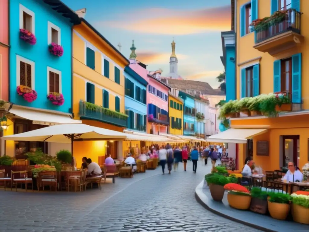 Consejos para viajes de seniors en una ciudad histórica y encantadora con calles adoquinadas y edificios coloridos