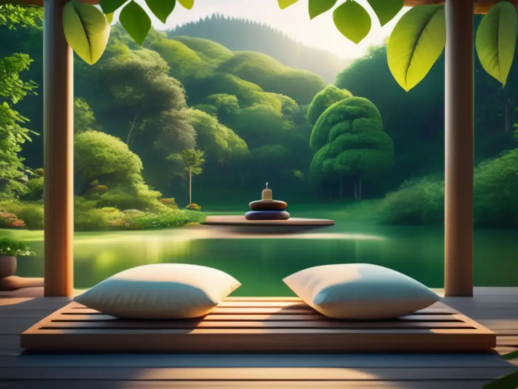 Serenidad en la naturaleza Retiros de meditación para viajeros maduros en un entorno natural sereno y tranquilo con paisajes verdes exuberantes y práctica de meditación