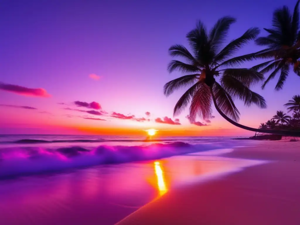 Atardecer dorado en playa serena Unforgettable sunset at a serene beach, perfect for mature travelers seeking a positive mindset getaway
