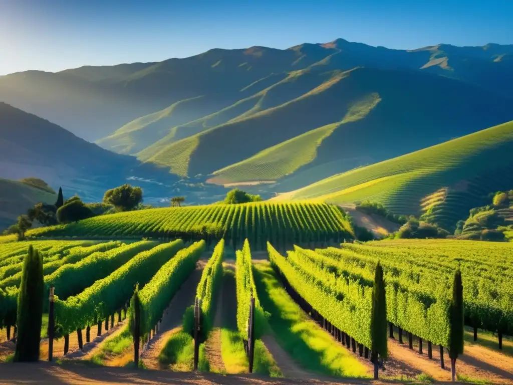 Belleza serena del Valle de Colchagua Escena encantadora en Valle de Colchagua, destino rural para seniors