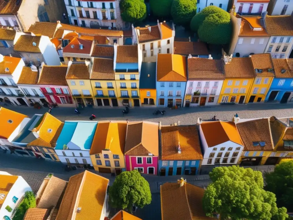 Encantadora calle empedrada en ciudad europea Calle empedrada encantadora en ciudad europea: viajes de presupuesto y experiencia maduros