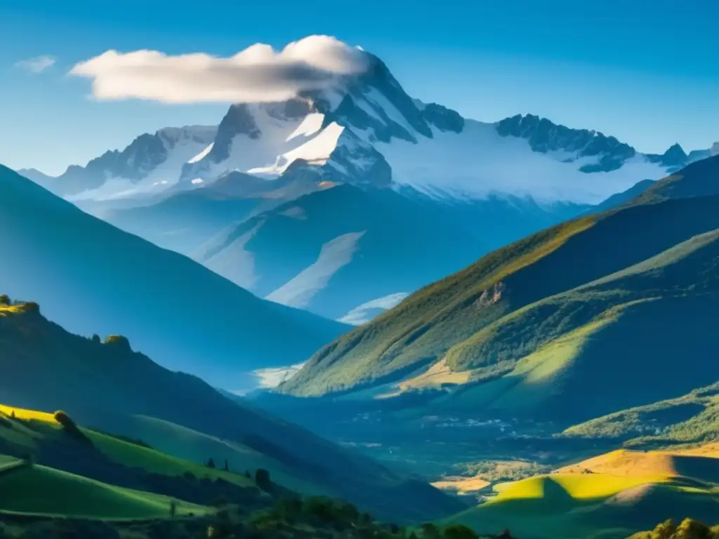 Paisaje sereno en el Himalaya Viajes espirituales para maduros: Majestuosas montañas, río sereno y meditación profunda en la naturaleza