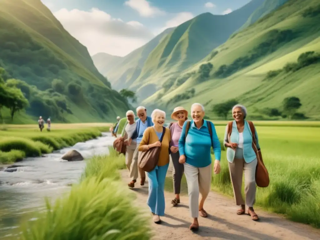Viaje seguro y alegre de adultos mayores Consejos para viajes seguros en la tercera edad: grupo de adultos mayores disfrutando un viaje alegre y tranquilo