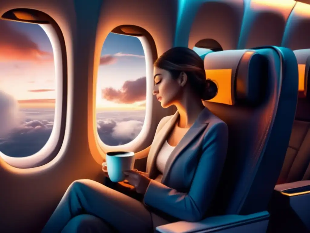 Viajero fatigado en avión: Estrategias para manejar la fatiga en viajes