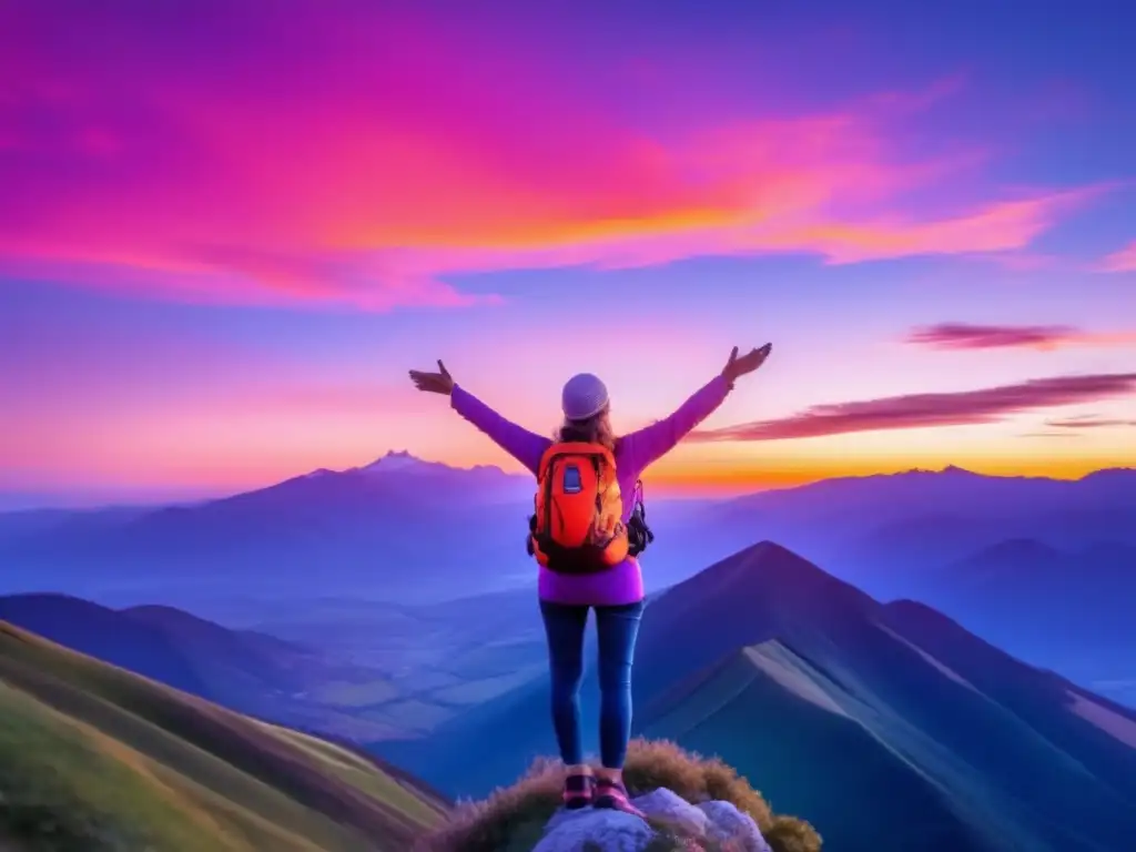Viajero maduro disfrutando de un paisaje impresionante Un viajero maduro con actitud positiva disfrutando de un paisaje espectacular, transmitiendo confianza y entusiasmo
