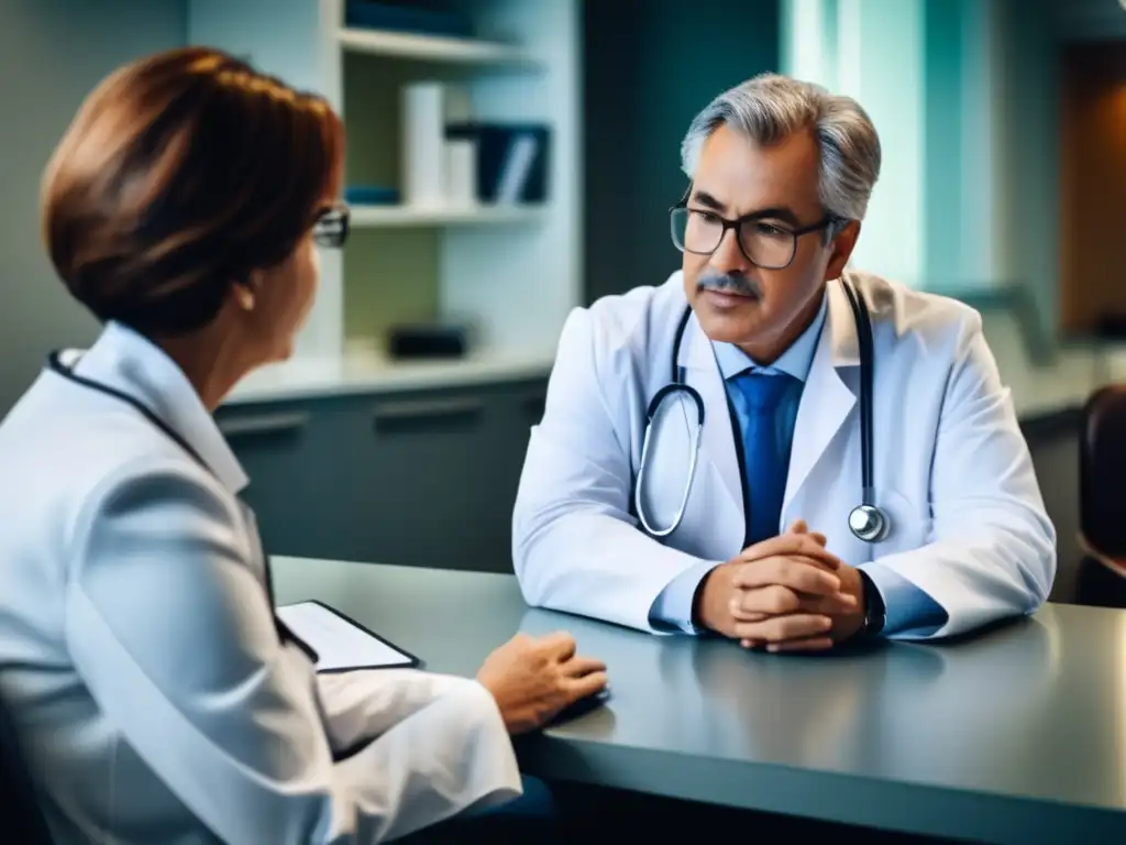 Viajero maduro en consulta médica: Consejos para prevenir enfermedades viajando
