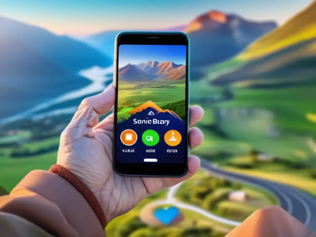 Consejos para viajero senior con smartphone: mapa, batería y paisaje