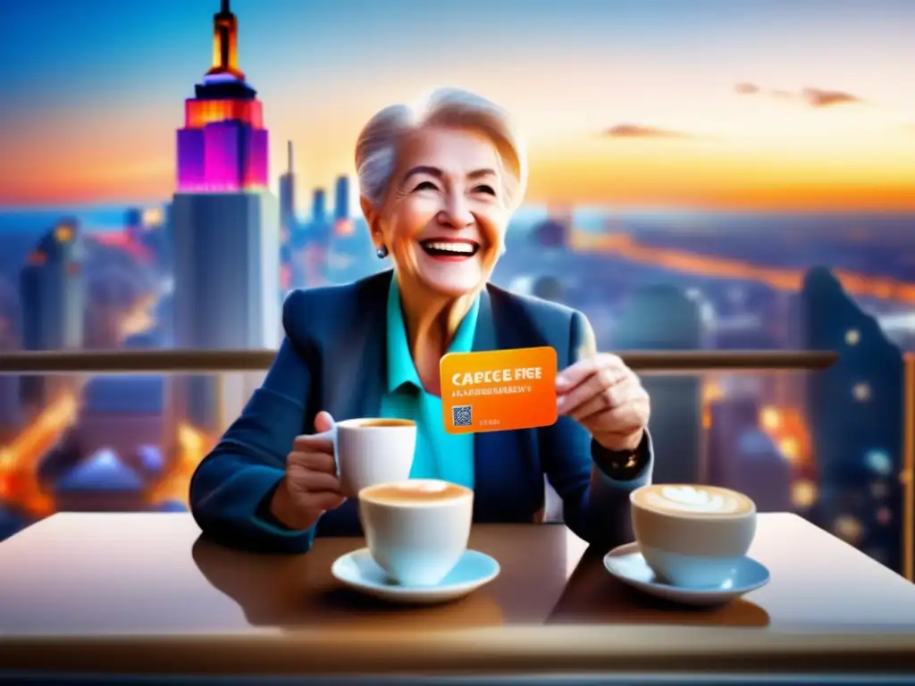 Viajero senior disfrutando de descuentos y lealtad Presupuesto de viaje para seniors en una vibrante ciudad con descuentos y programas de lealtad