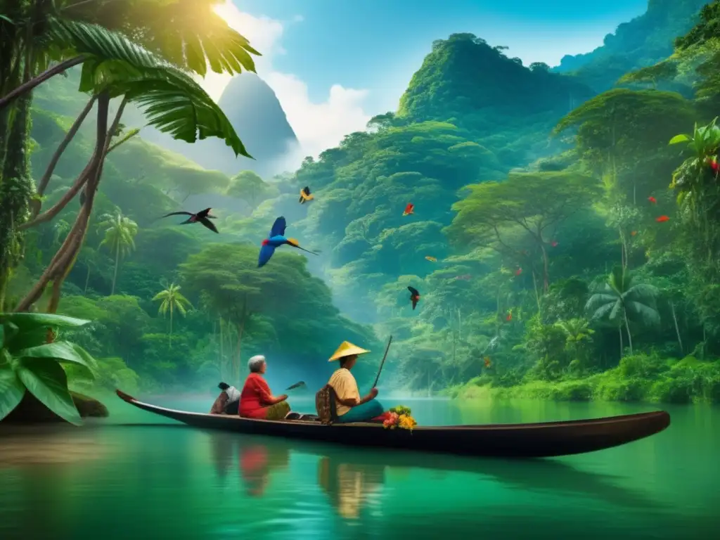 Grupo de viajeros disfrutando la selva tropical Aventuras ecológicas para viajeros maduros rodeados de exuberante naturaleza en un bosque tropical