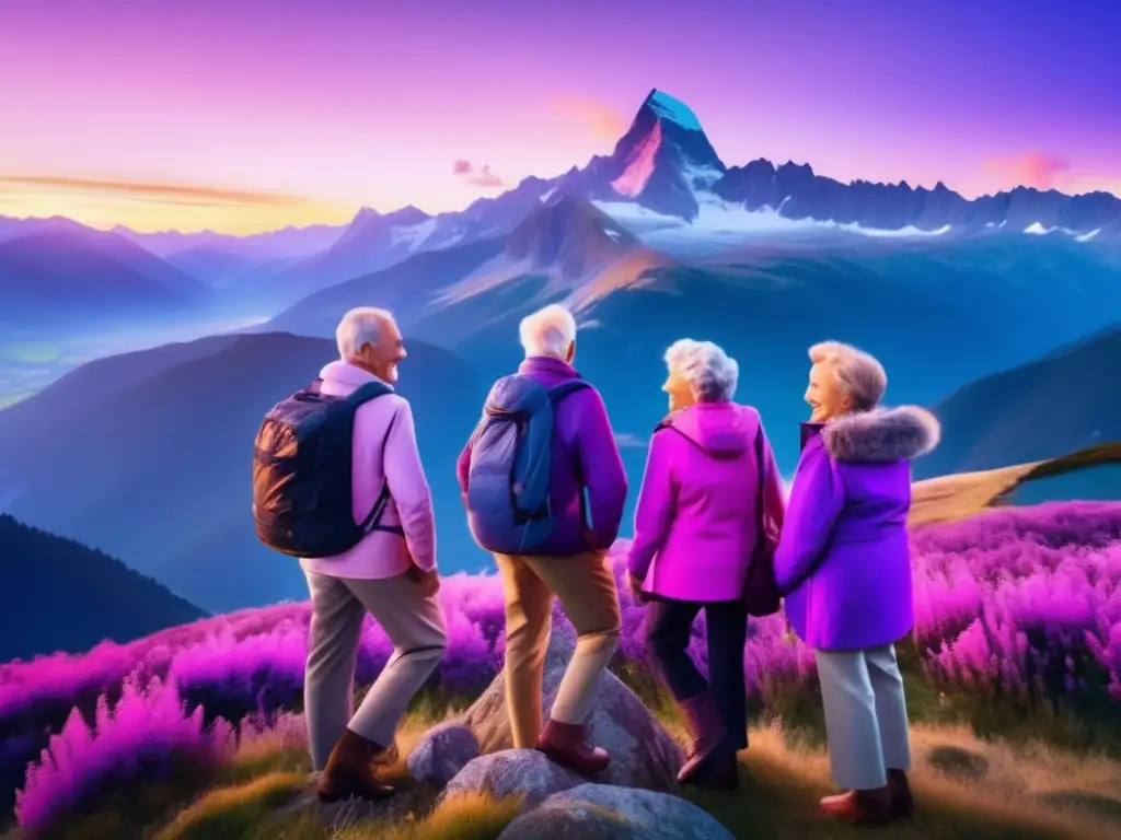 Senior travelers conquerando la montaña Viajeros seniors descubren el mundo - Testimonios de viajeros seniors