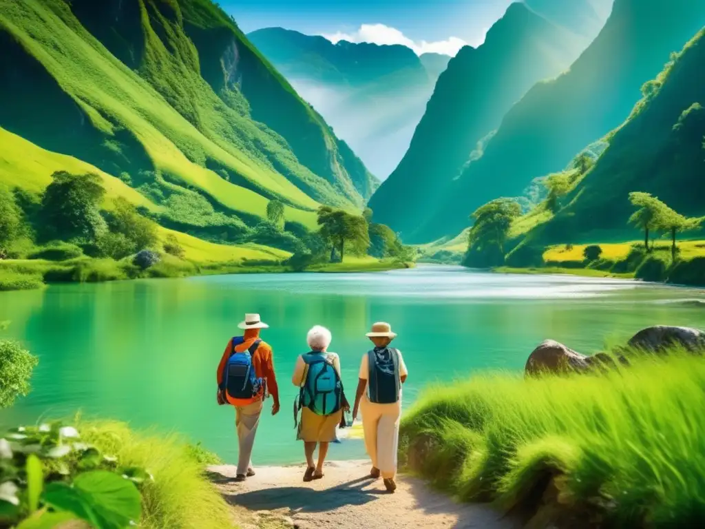 Seniors explorando destino pintoresco Viajeros mayores disfrutan de seguro de viaje: beneficios y tranquilidad