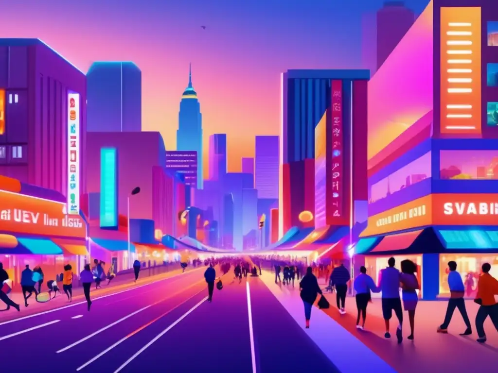 Ciudad vibrante al atardecer con actividad saludable Ciudad vibrante al anochecer, promoviendo consejos para controlar colesterol en viajes