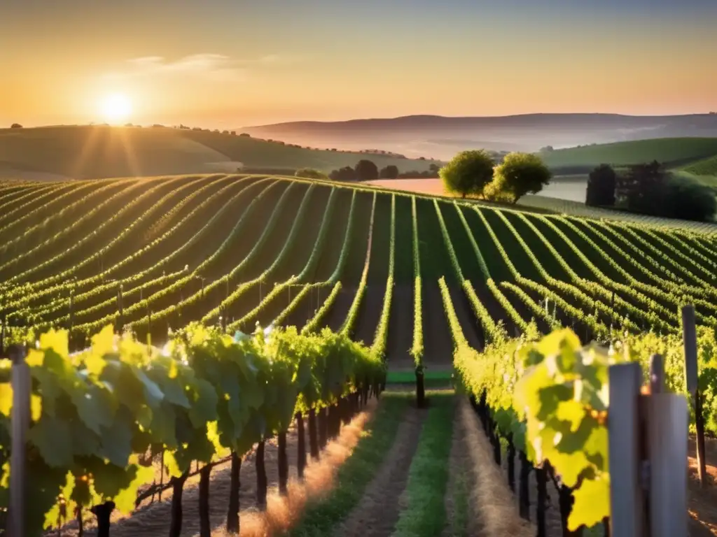 Viñedo pintoresco al atardecer con turistas Experiencias de cata de vinos para viajeros senior en viñedo al atardecer