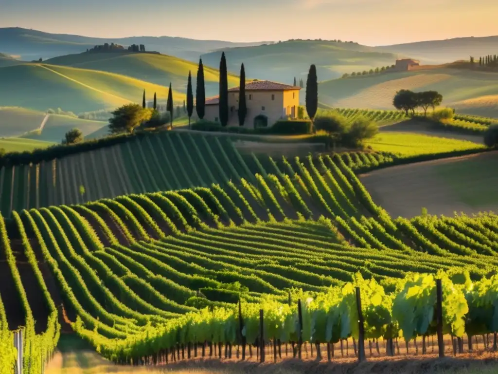 Viñedo pintoresco en Toscana, Italia Experiencias enoturismo: viñedos serenos y paisajes encantadores en Toscana, Italia