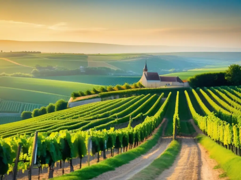 Viñedos de Borgoña, Francia Paisaje de viñedos en Borgoña, Francia