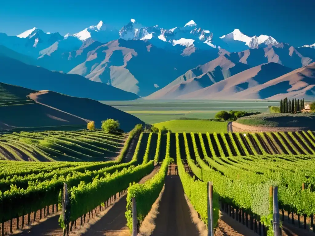 Belleza de los Andes y viñedos de Mendoza Viajes seguros por Sudamérica: Majestuosos picos nevados de los Andes, viñedos en Mendoza y la belleza del otoño