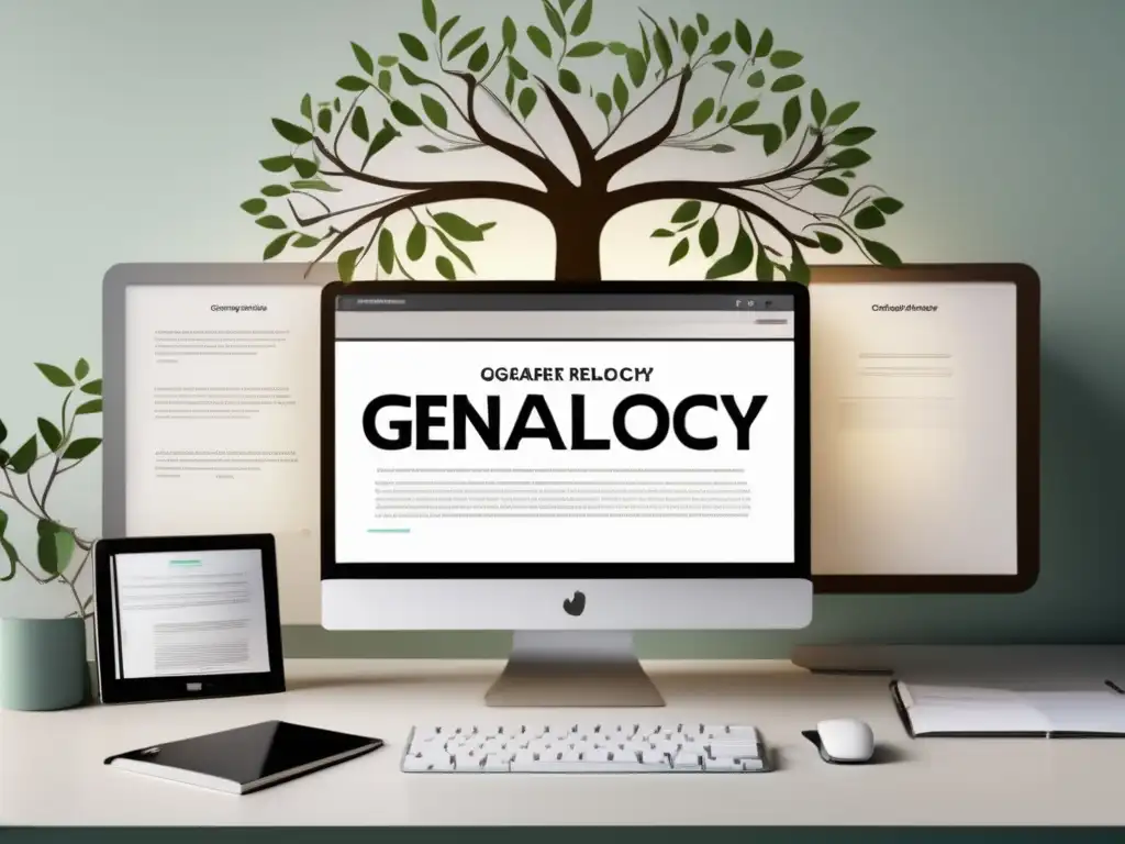 Espacio de trabajo moderno para investigación genealógica Espacio de trabajo genealógico moderno - Herramientas para viaje genealógico seguro